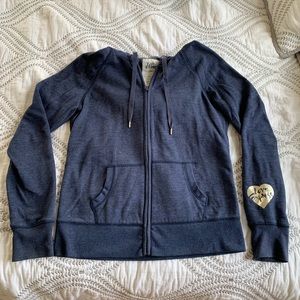 Express Navy Zip-Up Hoodie